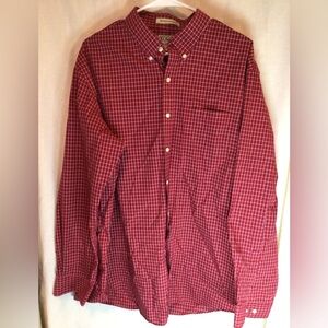 LL Bean Traditional Fit Wrinkle Free Shirt Men’s XL  Red Button Down Long Sleeve